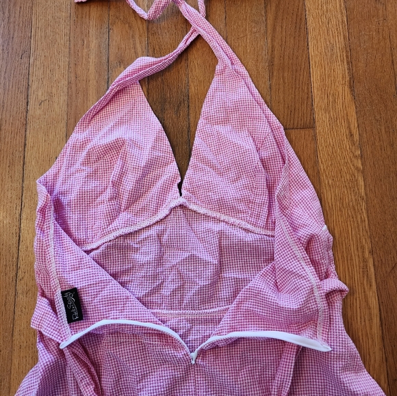 Rock steady red/pink and white halter dress - Picture 6 of 9